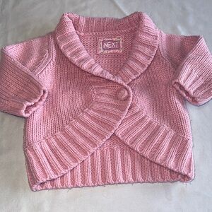 Next - Kids Pink Knit Sweater cardigan